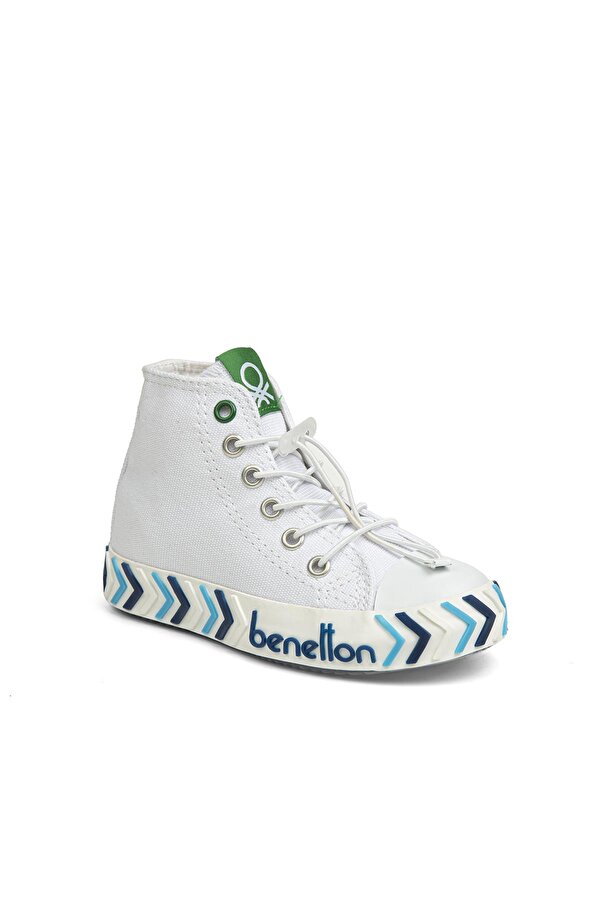 Benetton ® | BN-30645 - 3394 Beyaz Lacivert - Çocuk Spor Ayakkabı