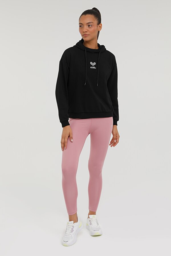 Lotto W-SLG29 ANITA LOGO HOODIE Siyah Kadın Sweatshirt
