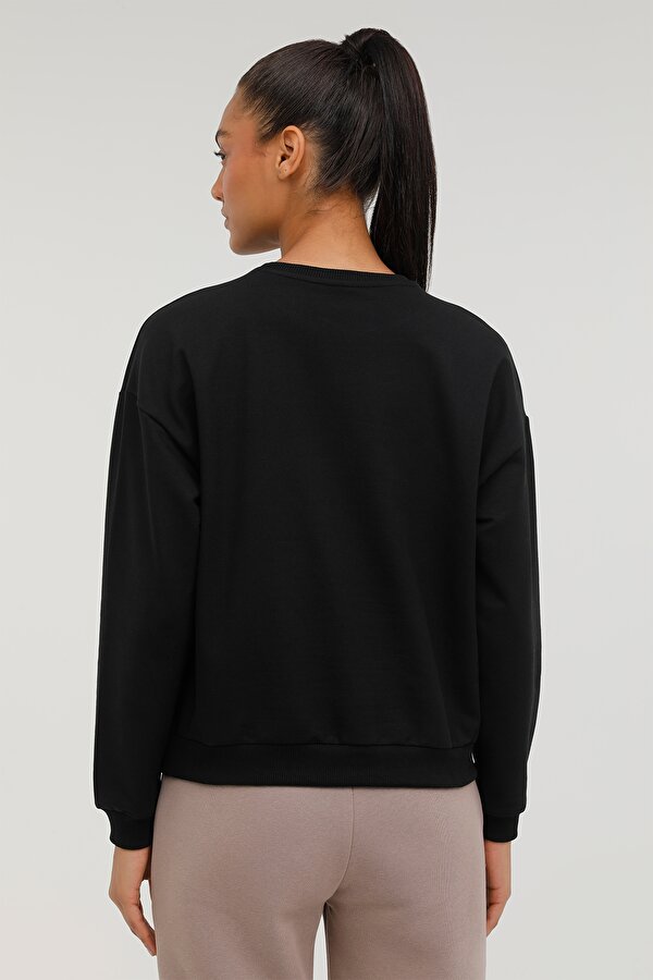 Lumberjack W-SN79 BASIC C NECK SWEAT BLACK Woman 060