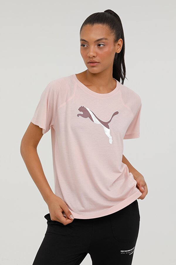 Puma Evostripe Tee Rose Quartz Rose Gold Kadın Kısa Kol T-Shirt