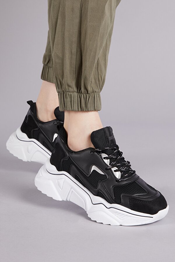 Tonny Black Kadın Siyah Beyaz Spor Ayakkabı Dnz