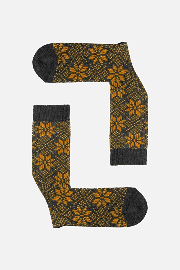 Socksmax Kadın Lambswool (Koyun Yünü) Kışlık Turuncu Soket Çorap - SS-1656-T Socksmax Kadın Lambswool (Koyun Yünü) Kışlık Turuncu Soket Çorap - SS-1656-T