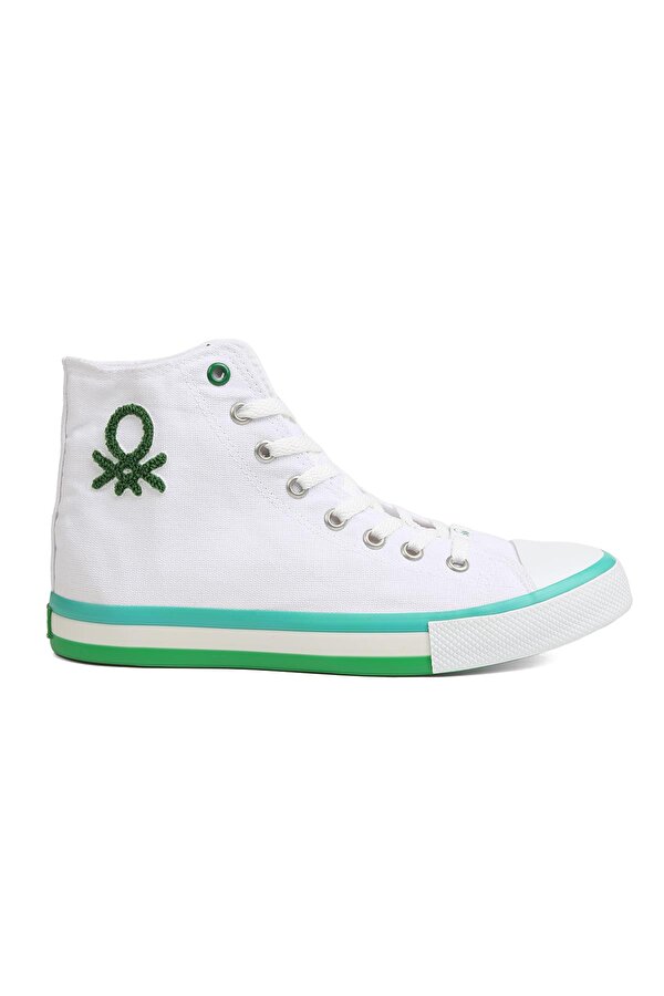 Benetton ® | BN-30192 - 3374 Beyaz Yesil - Erkek Spor Ayakkabı