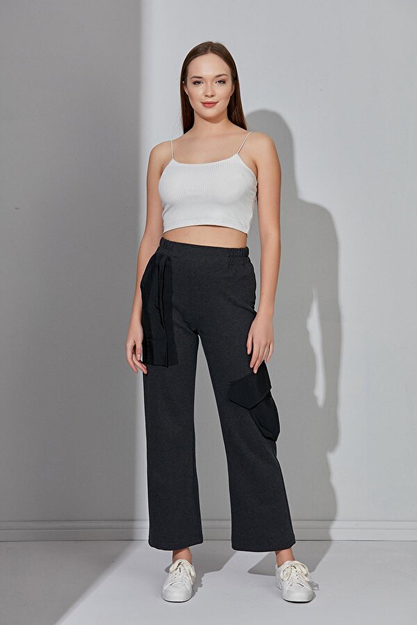 Alexander Gardi ALEXANDERGARDI YÜKSEK BEL BORU PAÇA CEPLİ EŞOFMAN ALTI (B22-12301)