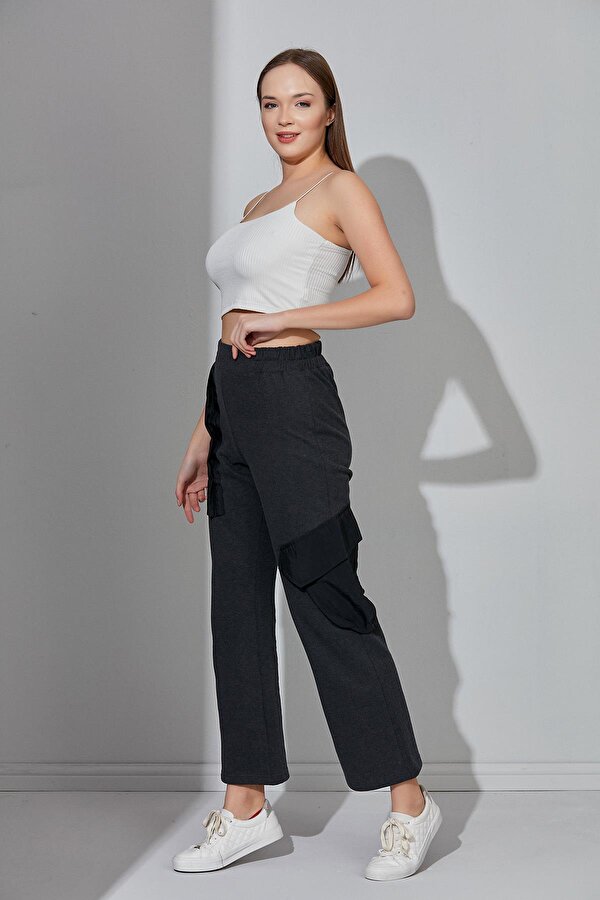 Alexander Gardi ALEXANDERGARDI YÜKSEK BEL BORU PAÇA CEPLİ EŞOFMAN ALTI (B22-12301)