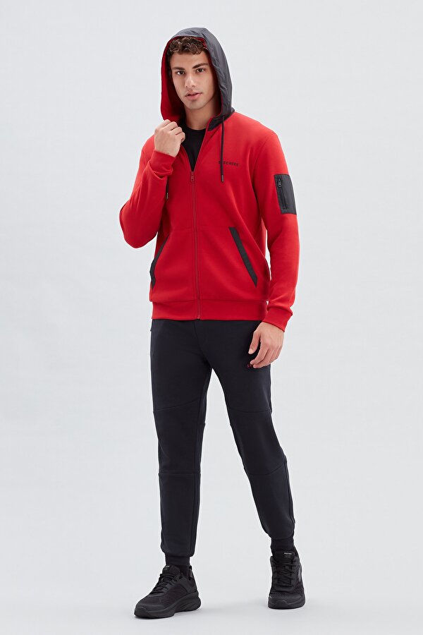 Skechers M 2XI-Lock Woven Detailed Kırmızı Erkek Sweatshirt