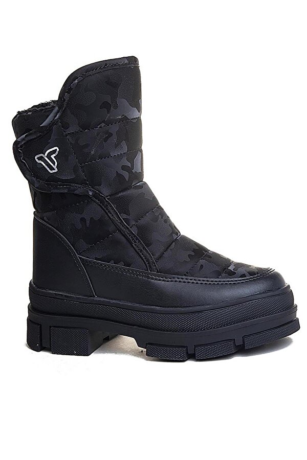 Bluefeet BF412 Siyah Fermuarlı İçi Kürklü Erkek Çocuk Botu NA9123
