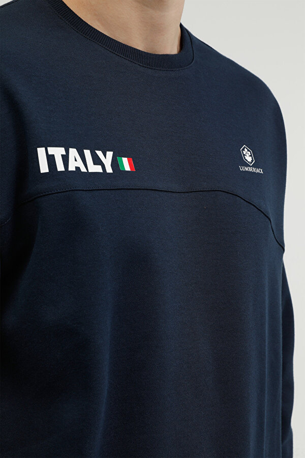 Lumberjack M-Sd1161 Renato Sweatshir Dark Blue Man Sweatshirt