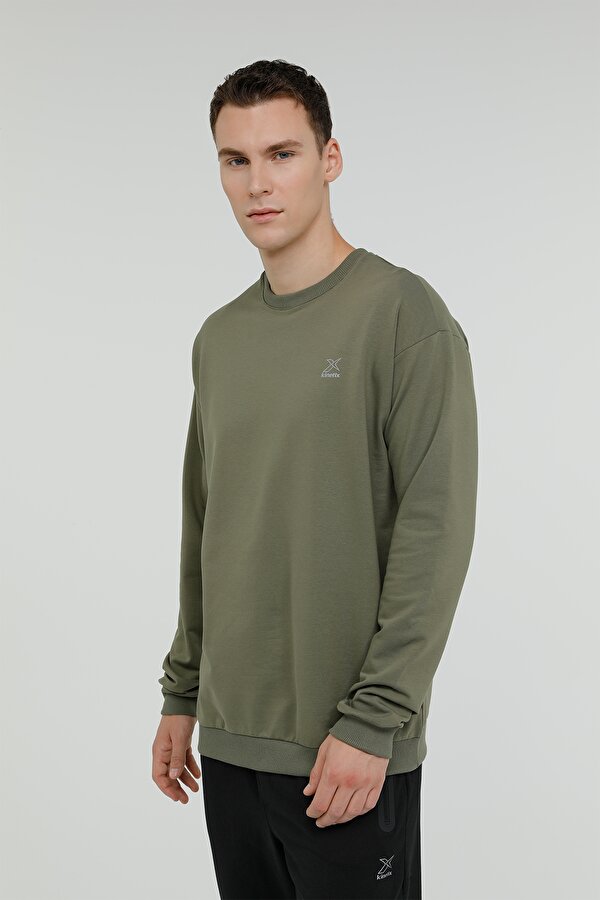 Kinetix M-Sn90 Basic C Neck Sweat Хаки Мужчина Джемпер