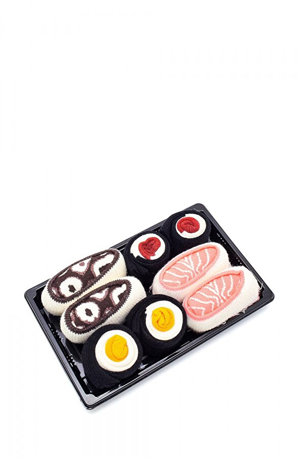 too'b Sushi Nigiri Somon, Ahtapot - Maki Oshinko, Tuna Desenli Renkli Çorap 4 Çift too'b Sushi Nigiri Somon, Ahtapot - Maki Oshinko, Tuna Desenli Renkli Çorap 4 Çift