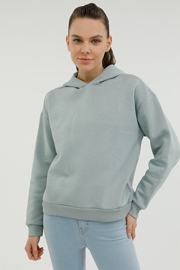 Kinetix W-SDK240 RACHEL BACK PRIN A MINT Kadın Sweatshirt