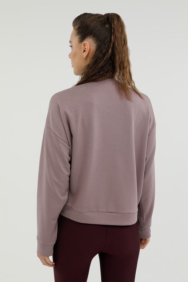 Lumberjack W-CK123 CARLA SLOGAN SWEA PASTEL PURPLE Woman Sweatshirt