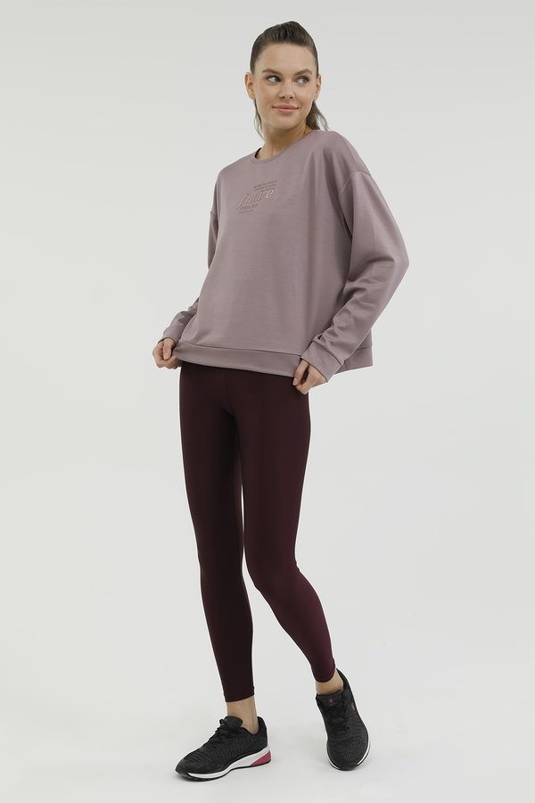 Lumberjack W-CK123 CARLA SLOGAN SWEA PASTEL PURPLE Woman Sweatshirt