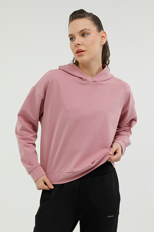 Kinetix W-Sdk104 Alya Crop Detail Розовый 011 Женщина Толстовка С Капюшоном