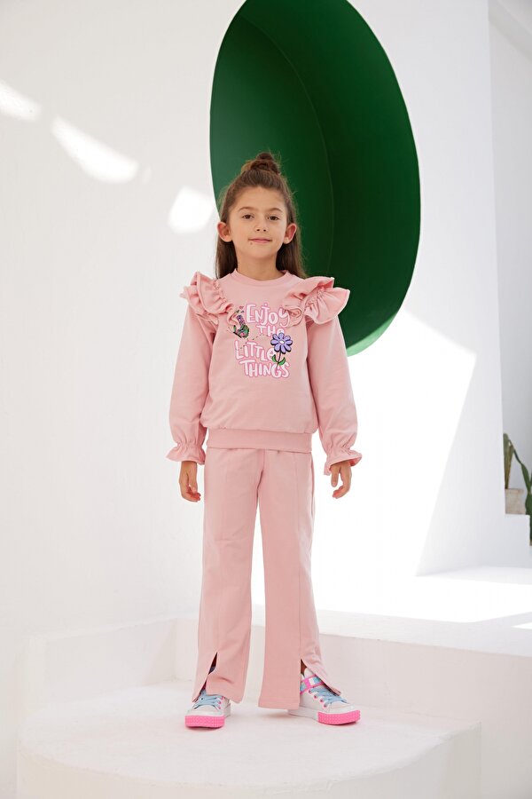 Little Star Kız Çocuk Yırtmaçlı Mevsimlik Renkli Eşofman Altı Little Star Kız Çocuk Yırtmaçlı Mevsimlik Renkli Eşofman Altı