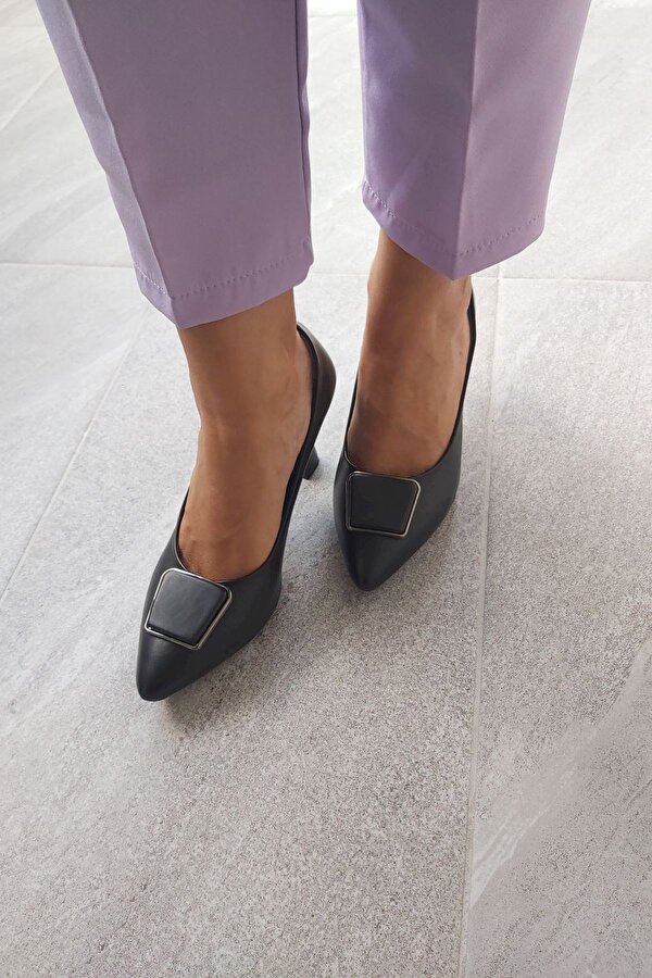 La Scada Star Siyah Kadın Yüksek Topuklu Ayakkabı PLM02
