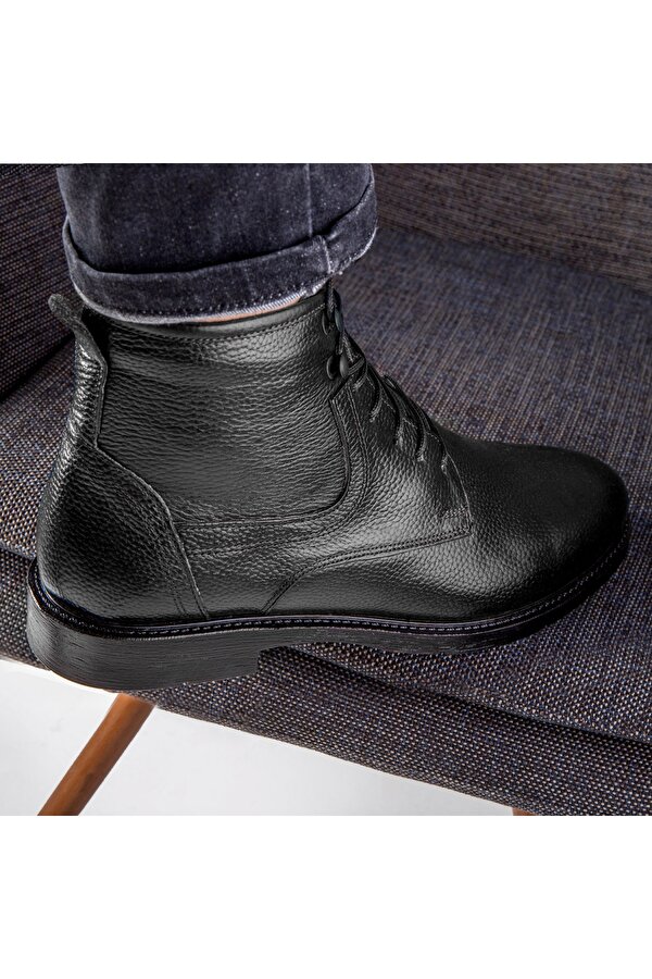 Ducavelli Rico Hakiki Deri Bağcıklı Kauçuk Taban Erkek Bot, Erkek Günlük Bot