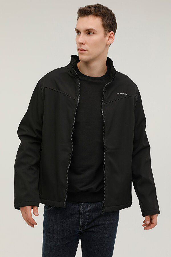 Lumberjack M-Sn4 Marco Coat 2Pr Черный Мужчина Длинная Куртка