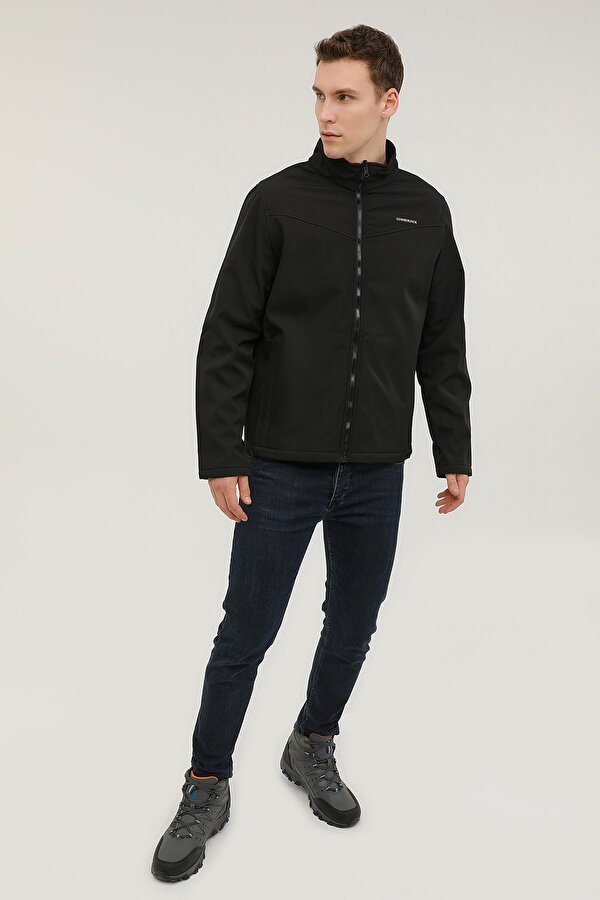 Lumberjack M-Sn4 Marco Coat 2Pr Черный Мужчина Длинная Куртка
