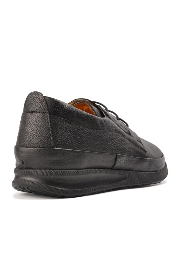 Gamze Siyah Erkek Hakiki Deri Günlük Ayakkabı NA8098