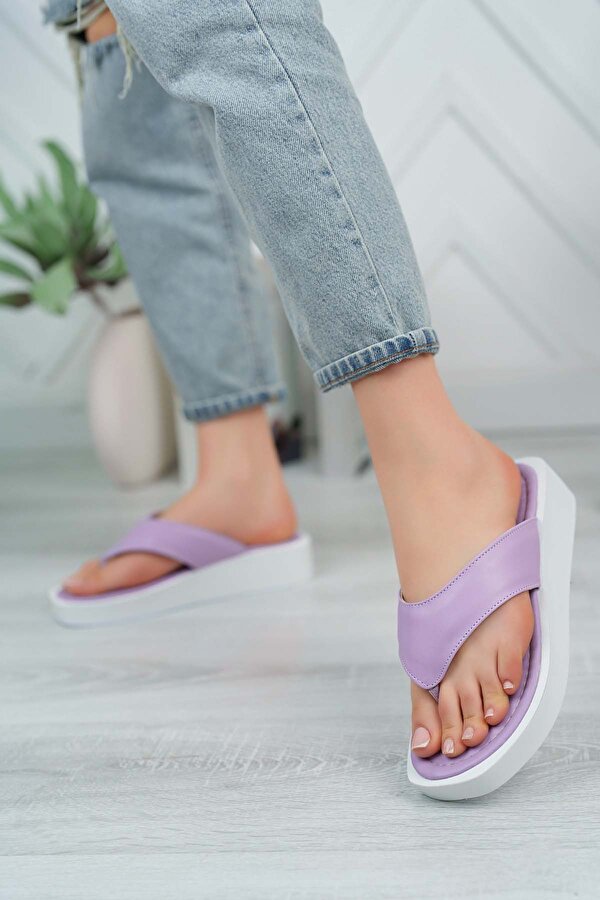 Freemax Kadın Garantili Hafif Esnek Poli Taban Parmak Arası Günlük Terlik PPL.5000 Lila