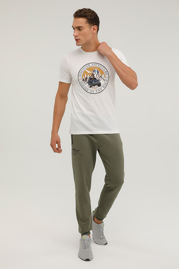 Lumberjack M-CG574 WILD T-SHIRT 2PR Ekru Erkek Kısa Kol T-Shirt