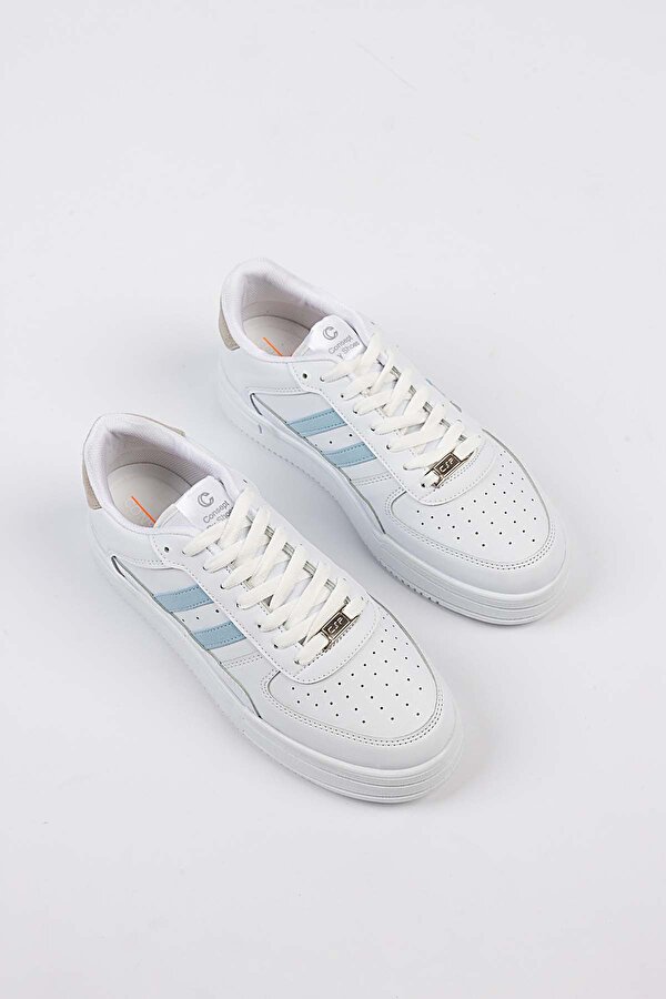 Freemax Unisex Garantili Ortopedik Hafif Esnek Sağlam Sneaker Spor Ayakkabı Cns.176 Beyaz Mavi