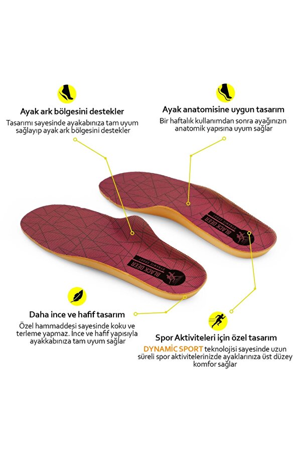 Black Deer Dynamic Sport Mor-Triangle Ayakkabı İç Tabanlık