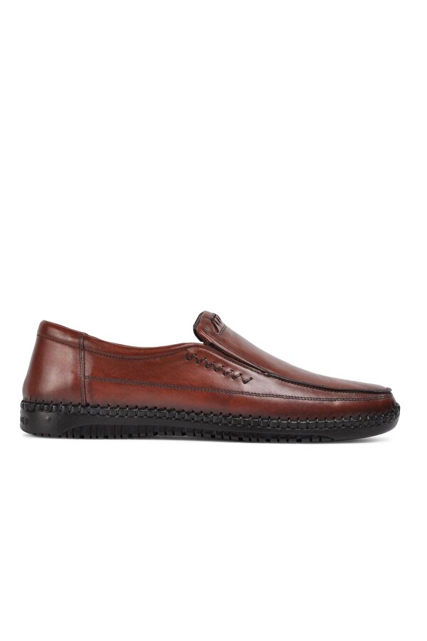 Burç Taba Hakiki Deri Erkek Slip On Ayakkabı