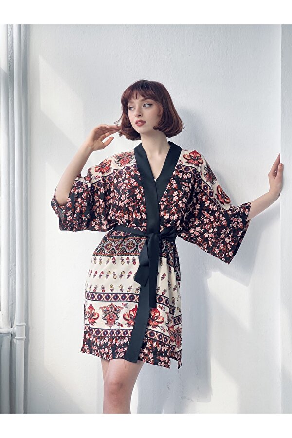 Retrobird Etnik Kimono Kadın Çok Renkli
