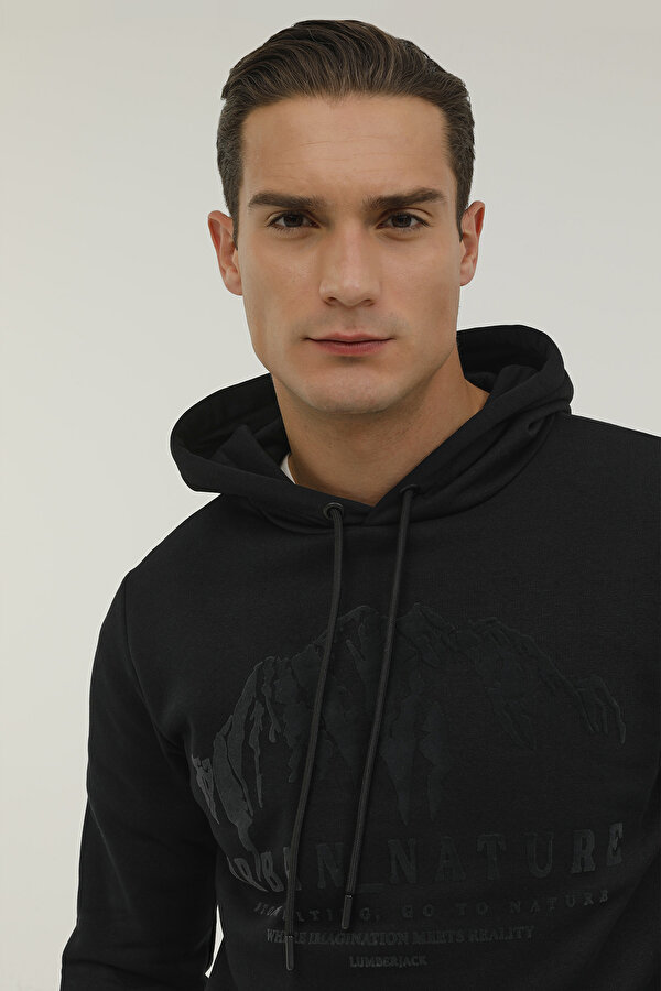 Lumberjack M-Cg557 Nature Hoodie 2Pr Черный Мужчина Толстовка С Капюшоном