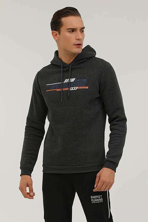 Kinetix M-CGK61 RUSH SLOGAN HOODI Antrasit Erkek Sweatshirt