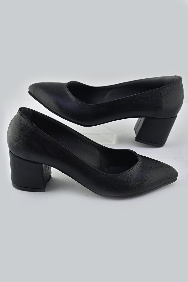 Ayakkabı Burada 110 Kısa Topuk Siyah Ten Stiletto Kadın Topuklu Ayakkabı Abiye Düğün Nişan