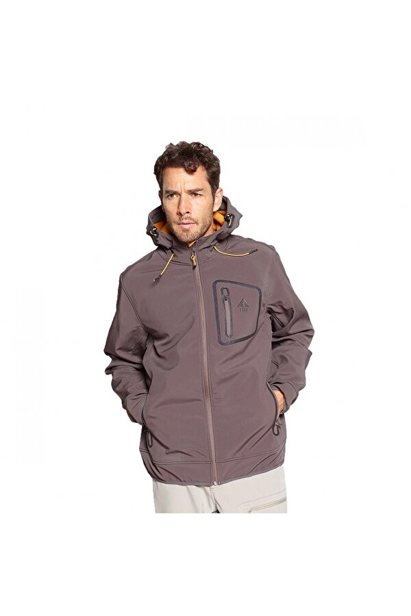 Berg Yukon Erkek Softshell Ceket-KAHVERENGİ