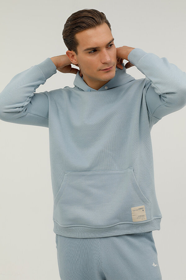 Lumberjack M-Cg516 Smooth Hoodie 2Pr Синий 008 Мужчина Толстовка С Капюшоном