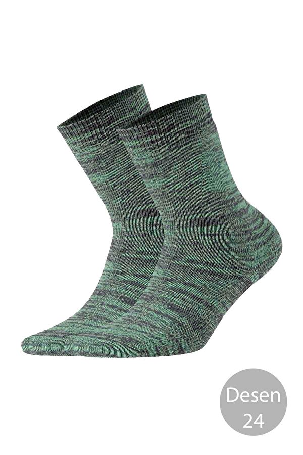 Socksmax Kadın Pamuklu Kışlık Desenli Havlu Çorap - 1630