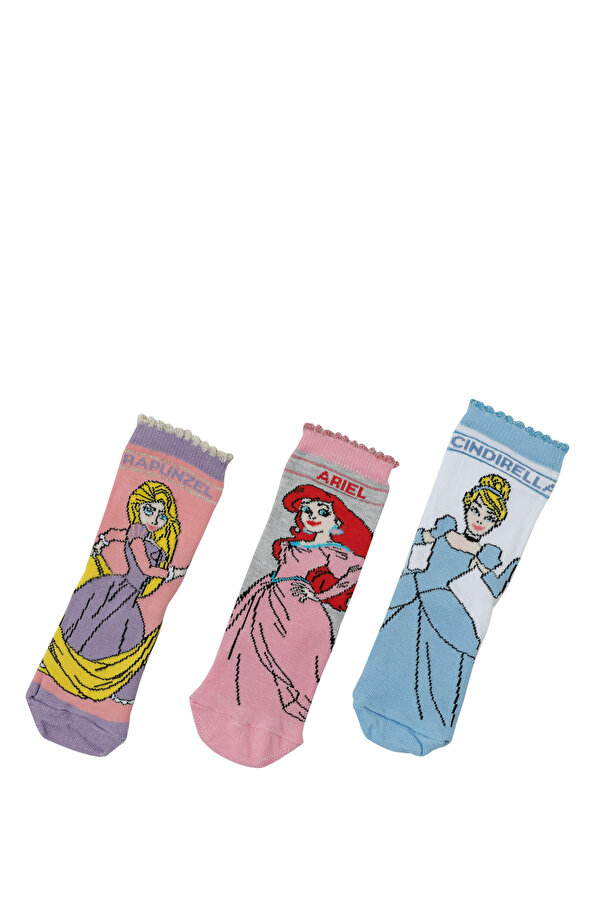 Disney Prensesler Disney Princess 3 Lu Skt- Мультиколор Дошкольник, Девоч. Носки 3 Пары
