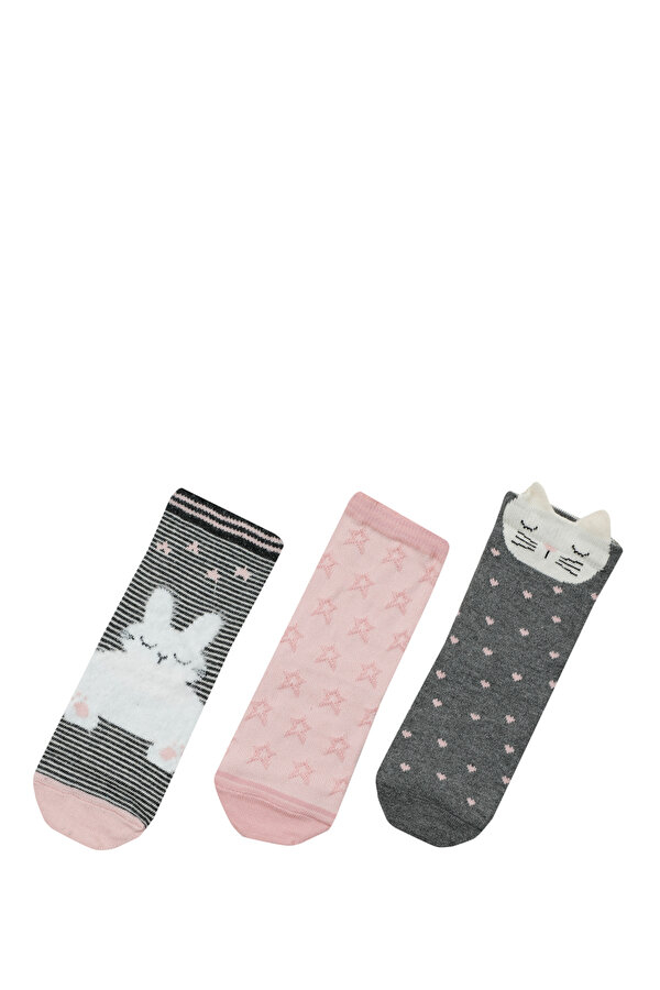 Polaris Rabbit Star 3 Ly Skt-G 2P Multi Gray Girl 3 Socket