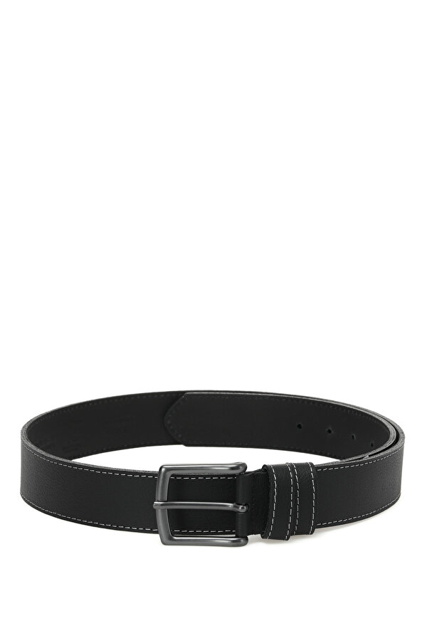 Lumberjack Gm Santa Hakiki Deri -2Pr Black Man Belt