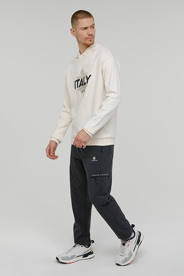 Lumberjack M-SD1047 RENATO LOGO HOOD ECRU Man 449