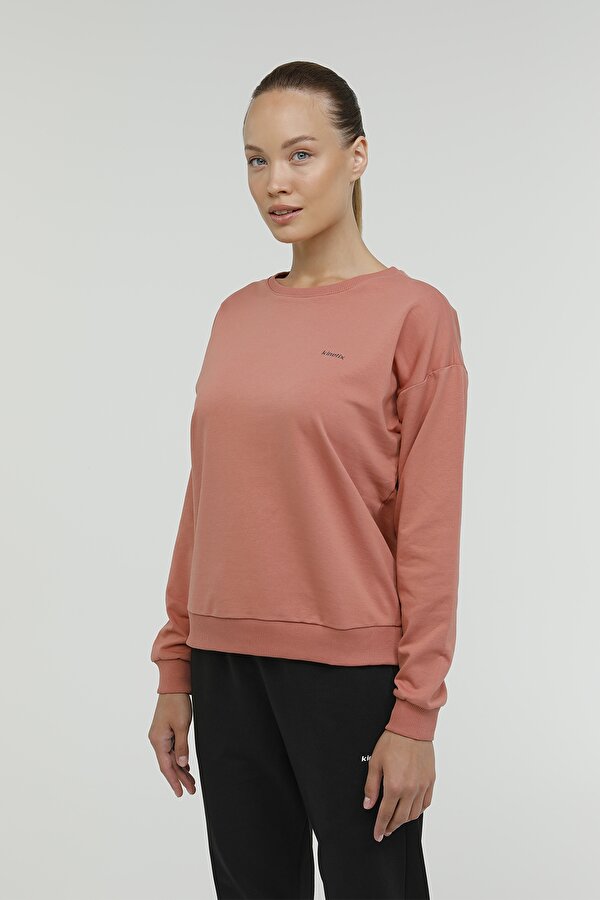 Kinetix W-SN82 BASIC C NECK SWEAT DUSTY ROSE Woman 060