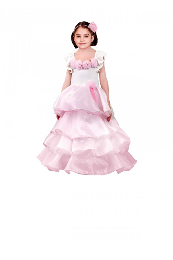 Liyavera Pembe Prenses Kostümü Çocuk Kıyafeti