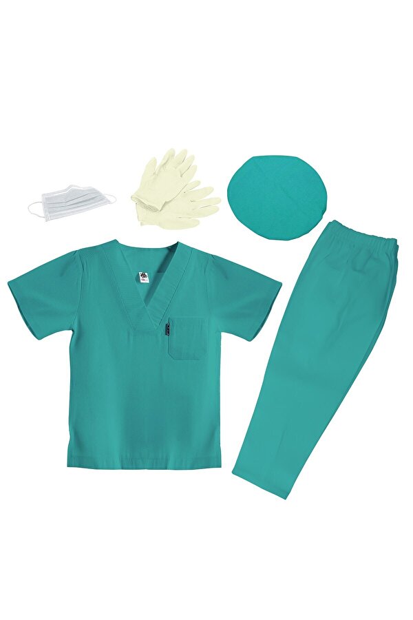 Liyavera Unisex Çocuk Doktor Kostümü Ameliyat Cerrah Kıyafeti NE8976