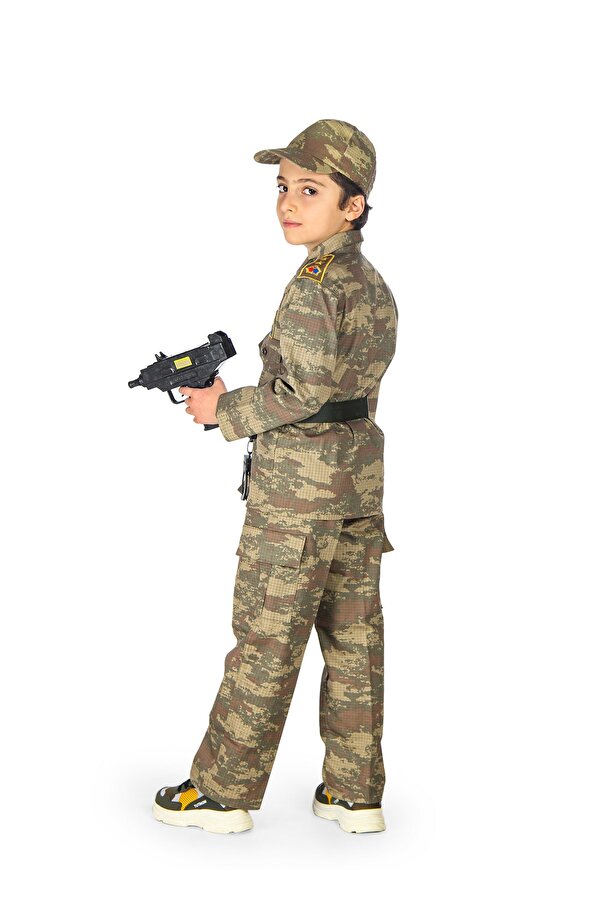 Liyavera Türk Askeri Kostümü Kamuflaj Çocuk Üniforması NE8248