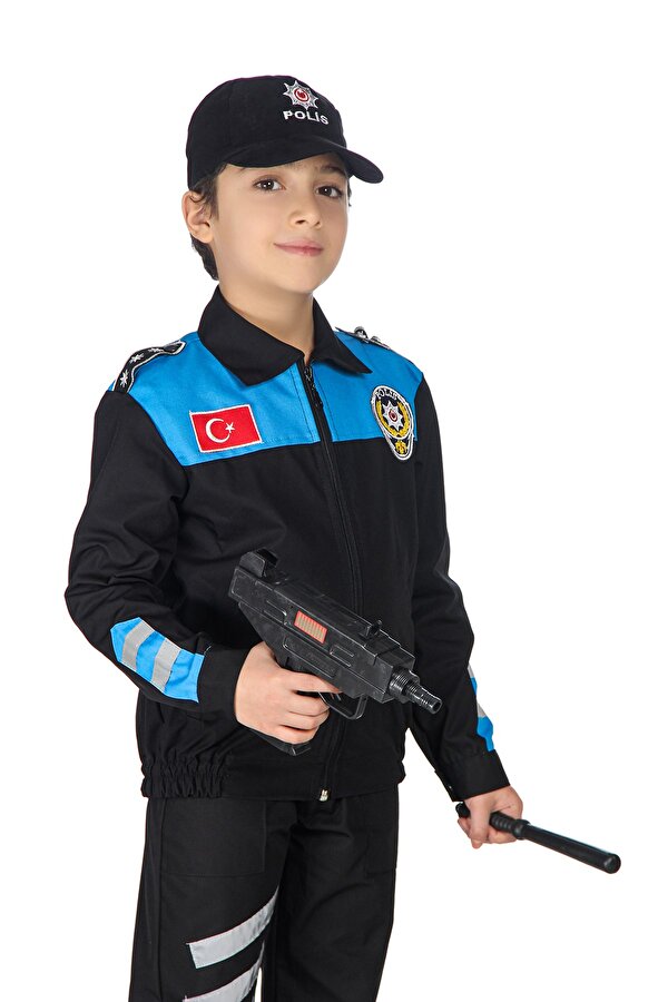 Liyavera Yunus Polis Kostümü Çocuk Üniforması Mavi NE7871