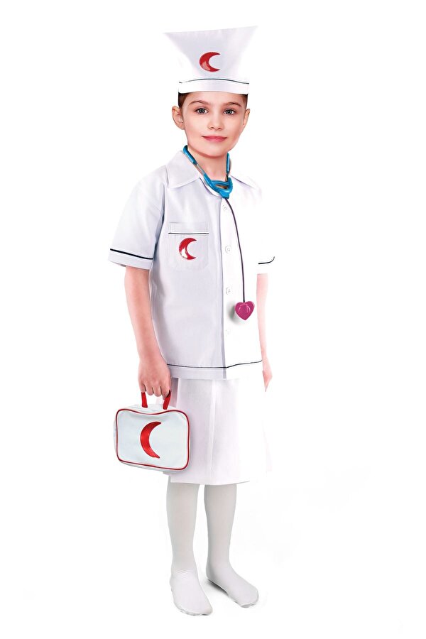 Liyavera Beyaz Doktor Kız Kostümü Çocuk Kıyafeti