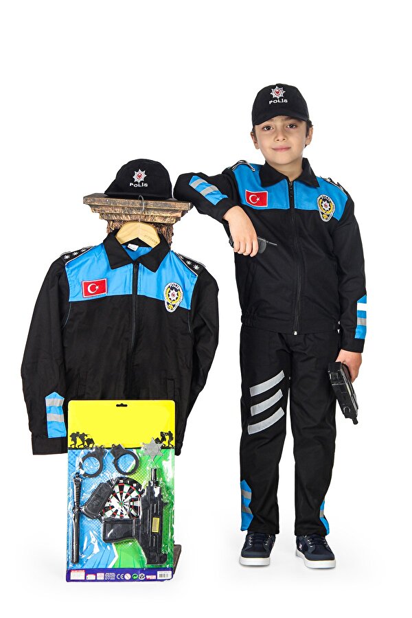 Liyavera Yunus Polis Kostümü Çocuk Üniforması Mavi NE7871