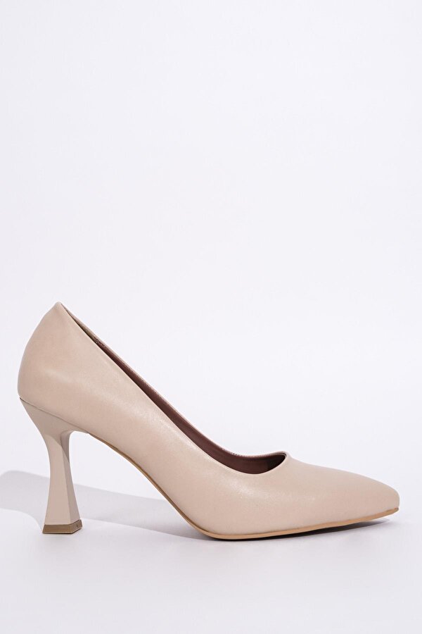 Modabuymuş Ten Rengi Stiletto Kadeh Topuklu Ayakkabı - Kanger
