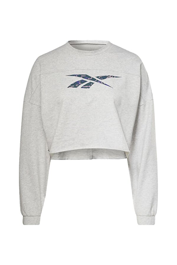 Reebok Modern Safari Cover Gri Kadın Sweatshirt