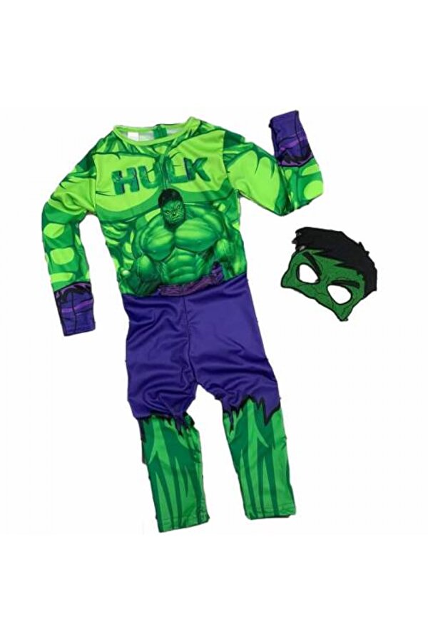 Mashotrend Hulk Çocuk Kostümü - Dev Adam Hulk Kostümü - Çocuk Kostümü